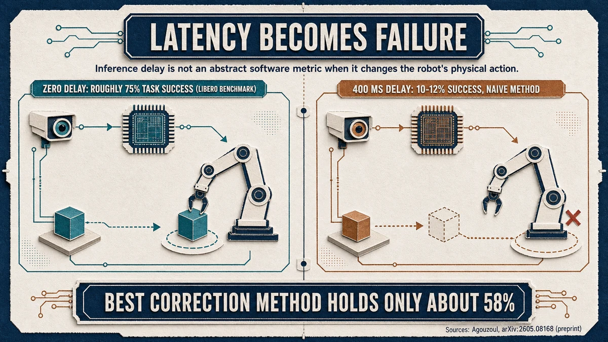 Split control loops showing zero delay succeeding and 400 milliseconds of delay missing the target.